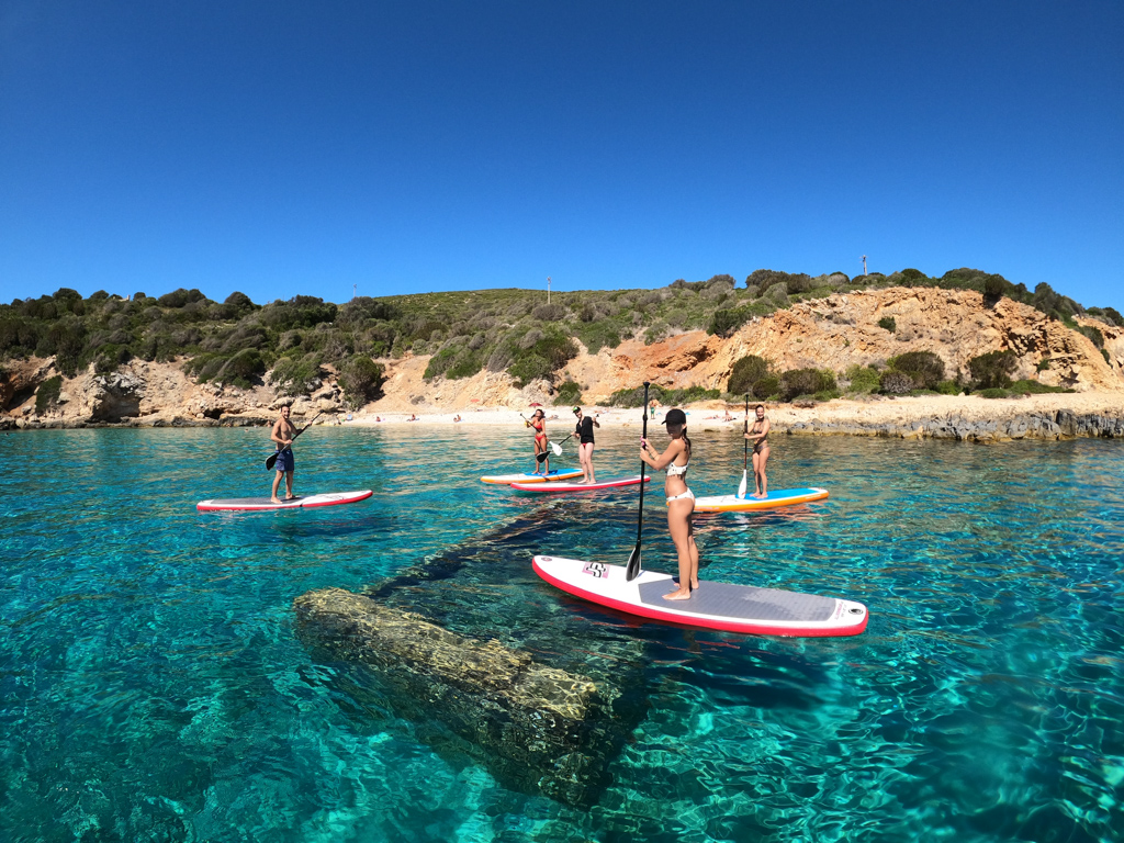 Escursione SUP nell’isola di Sant’Antioco: Portixeddu e Coequaddus, organizzata da Critical Slide Sardinia SUP